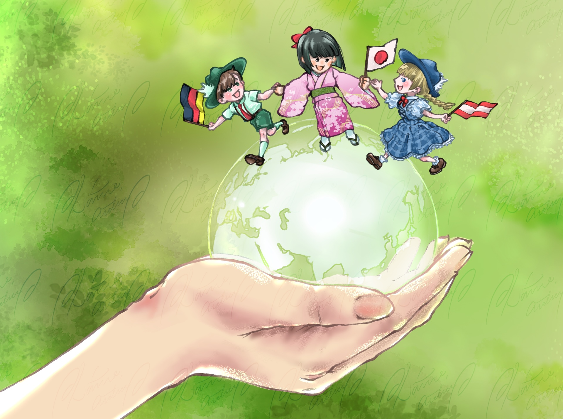 展示会用頒布物　挿絵